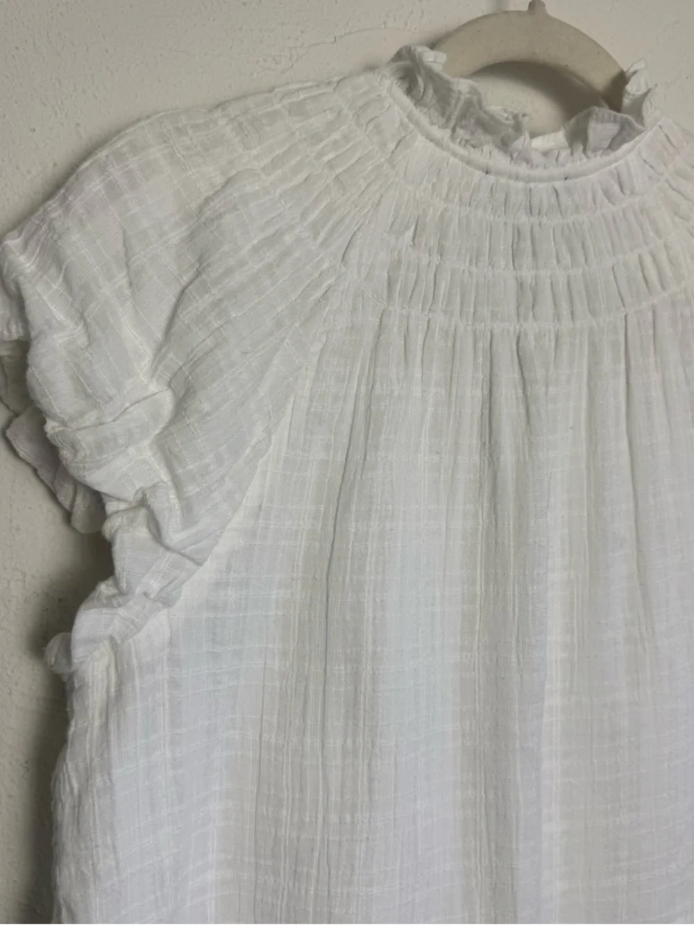 JCREW Smocked‎ Full Button Up Blouse